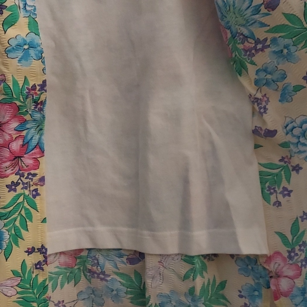 BLAIR Vintage 90's Button Down Faux Tank Floral Short Sleeve Top L Grandmacore - Picture 7 of 13
